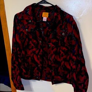 Ruby red and black jacket